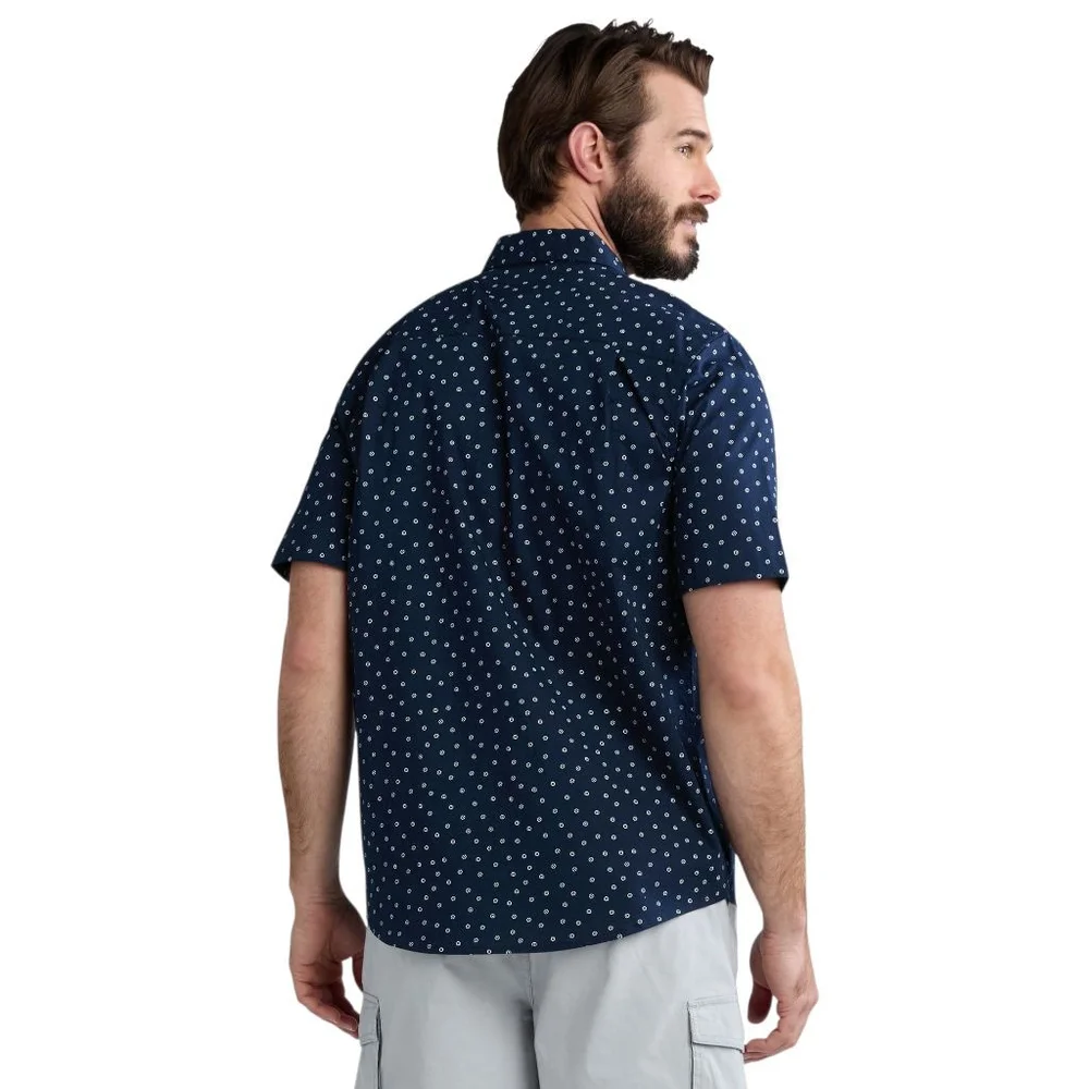 George Big & Tall Button-Up Poplin Commuter Shirt with Short Sleeves
